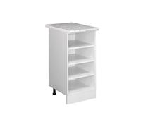 Vicco Scaffale da cucina R-Line, Bianco, 40 cm, PL Marmo, per la libera combinazione all'interno di sistemi cucina modulari