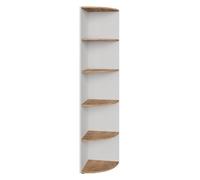 Vicco Scaffale d'angolo Ecki, Rovere bianco/dorato, 40 x 180 cm