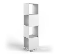Vicco Scaffale girevole, Bianco, 35.2 x 144.2 cm, per l’archiviazione di documenti e scatole 30x30 cm, ruotabile a 360°