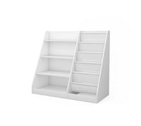 Vicco Scaffale per bambini Conny, Bianco, 90 x 80.5 cm | con ampi ripiani, combinabile per riporre giocattoli e libri