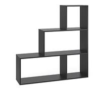 Vicco Scaffale per scale, Nero, 116.8 x 123.2 cm, utilizzabile come divisorio in versione a gradini