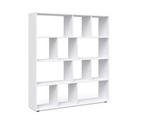 Vicco Scaffale Pilar, Bianco, 131.6 x 143 cm, per una suddivisione flessibile degli spazi e la conservazione dei libri