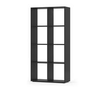 Vicco Scaffale Scutum, Nero, 143 x 72 cm, per l’utilizzo come divisorio o come libreria aperta