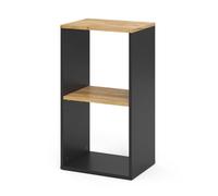 Vicco Scaffale Tomy, Antracite/Rovere dorato, 40 x 74 cm | con 2 scomparti aperti, per la conservazione e l’esposizione di libri e oggetti decorativi