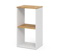 Vicco Scaffale Tomy, Rovere bianco/dorato, 40 x 74 cm | con 2 scomparti aperti, per la conservazione e l’esposizione di libri e oggetti decorativi