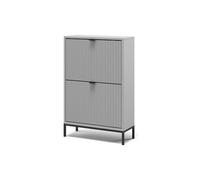 Vicco Scarpiera da ingresso Eliza, Grigio, 60 x 92 cm con 2 cassetti pieghevoli