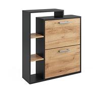 Vicco Scarpiera da ingresso Orlando, Quercia dorata, 24.5 x 90 cm 2 scomparti