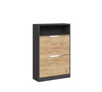 Vicco Scarpiera Luca, Antracite/quercia dorata, 59 x 89.5 cm con 2 scomparti, per la conservazione delle scarpe, combinabile con la serie Luca