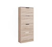 Vicco Scarpiera Luca, Sonoma, 59 x 137 cm | con 4 cassetti incernierati, per la conservazione delle scarpe, combinabile con la serie Luca