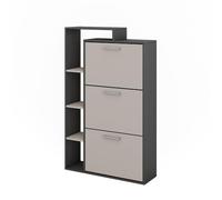 Vicco Scarpiera Orlando, Antracite/grigio, 80 x 128.3 cm | con 3 scomparti, per la conservazione e l'organizzazione delle scarpe