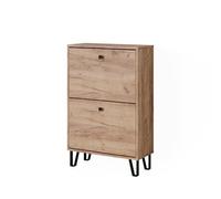 Vicco Scarpiera Siri, Quercia dorata, 60 x 92 cm con 2 cassetti incernierati