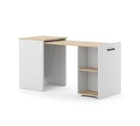 Vicco Scrivania Adam, Greige/rovere artigianale, 60 x 50.4 cm Estensibile
