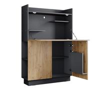 Vicco Scrivania Alena, Antracite/Rovere dorato, 85 x 28.6 cm
