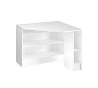 Vicco Scrivania angolare Alvaro, Bianco, 94 x 94 cm, con ripiani aperti per un utilizzo flessibile nell'area di lavoro