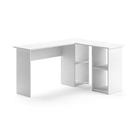 Vicco Scrivania angolare Carlo, Bianco, 136 x 112 cm