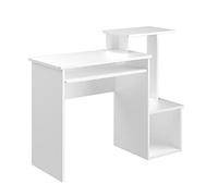 Vicco Scrivania con ripiani Karl, Bianco, 106 x 40 cm