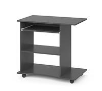 Vicco Scrivania con ruote Harm, Antracite, 80 x 50 cm