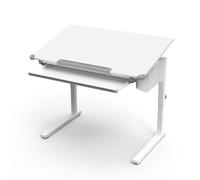 Vicco Scrivania per bambini Arc, Bianco, 108 x 68 cm | Regolabile in altezza, per un lavoro ergonomico e una posizione di seduta regolabile