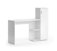 Vicco Scrivania per computer Ritz, Bianco, 141.2 x 45.2 cm | per l’utilizzo come scrivania con modulo scaffale laterale