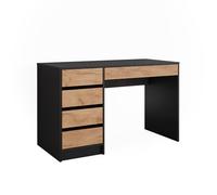 Vicco Scrivania Sherry, Antracite/quercia dorata, 55 x 120 cm con cassetti