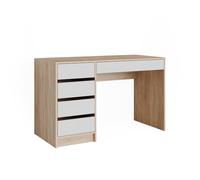 Vicco Scrivania Sherry, Sonoma/Bianco, 55 x 120 cm con cassetti