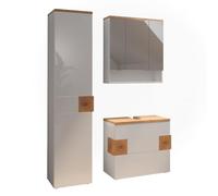 Vicco Set di mobili da bagno Eden, Bianco, 3 parti