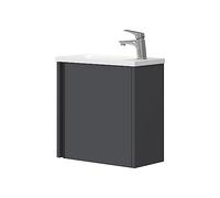 Vicco Set di mobili da bagno Kleo, Antracite, 49 cm, composto da mobile sottolavabo e lavabo