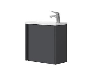 Vicco Set di mobili da bagno Kleo, Antracite, 49 cm, composto da mobile sottolavabo e lavabo