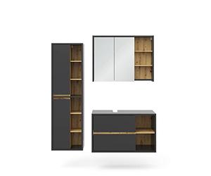 Vicco Set di mobili da bagno Viola, Antracite, 100 cm