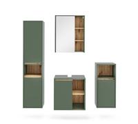 Vicco Set di mobili da bagno Viola, Verde/Artigianale, 4 parti