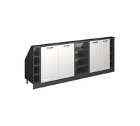 Vicco Set di mobili sottotetto Rion, Bianco casa di campagna/antracite, Set di 5
