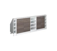 Vicco Set di mobili sottotetto Rion, Grigio prezioso/bianco, Set di 5