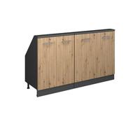 Vicco Set di mobili sottotetto Rion, Rovere artigianale/antracite, Set di 2