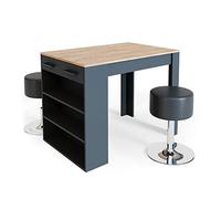 Vicco Set di tavoli da pranzo Repose Antracite/Rovere dorato 67x100 cm