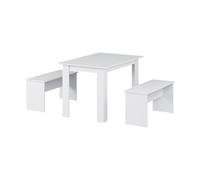 Vicco Set di tavoli da pranzo Sentio, Bianco, 112 x 73.6 cm
