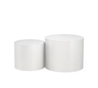 Vicco Set di tavolini da caffè Giva, Bianco, 48 x 48 cm