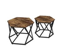 Vicco Set di tavolini Fyrk, Rovere rustico, 57 x 57 cm