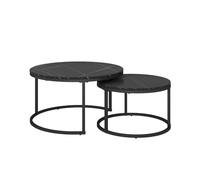 Vicco Set di tavolini Montreal, Nero, 77 x 40 cm | 2 parti, salvaspazio, pieghevole e combinabile in modo versatile