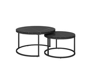 Vicco Set di tavolini Montreal, Nero, 77 x 40 cm | 2 parti, salvaspazio, pieghevole e combinabile in modo versatile