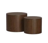 Vicco Set di tavolini Tavilo, Noce, 48 x 48 cm | 2 parti, con funzione di sollevamento e parete laterale rimovibile