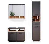 Vicco Set mobili bagno Beatrice, Antracite, 80 cm