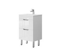 Vicco Set mobili bagno Clayton, Bianco, 49 cm, composto da mobile sottolavabo e lavabo