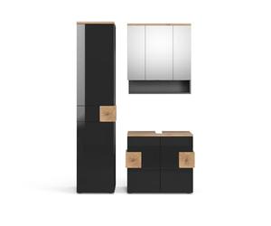 Vicco Set mobili bagno Eden, Antracite 75 cm | 3 pezzi · Mobile sottolavabo · Armadietto a specchio · Mobile alto