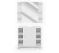 Vicco Set mobili bagno Fynn, Bianco, 60 cm, composto da specchio da bagno e mobile sottolavabo