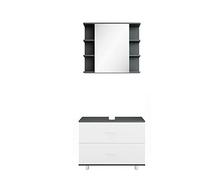 Vicco set mobili bagno Ilias, Antracite/Bianco, 2 parti