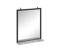 Vicco Specchio bagno Fyrk, Calcestruzzo, 50 x 60 cm, con vano portaoggetti per la conservazione di accessori da bagno