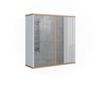 Vicco Specchio contenitore bagno Didi, Bianco/Artisan, 60 x 60 cm