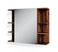 Vicco Specchio contenitore bagno Fynn, Oldstyle, 79.6 x 64 cm | con specchio e ripiani aperti per montaggio a parete