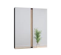 Vicco Specchio contenitore bagno Gloria, Antracite, 70.4 x 84 cm con 2 porte, con apertura per sifone e compatibile con la serie Gloria