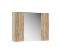 Vicco Specchio contenitore bagno Leopold, Quercia dorata, 80 x 59.2 cm con ripiani, che trova posto in ogni bagno